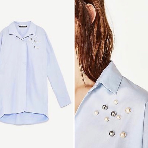 pearl shirt zara